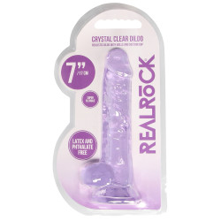 Real Rock Crystal Gode Crystal Clear 14 x 3.5cm Violet